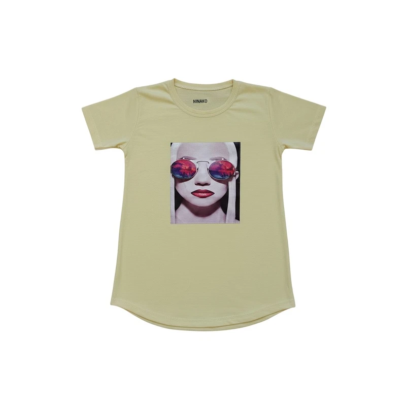 تی‌شرت آستین کوتاه دخترانه مدل VFT-54