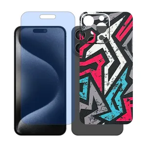 Glass Together model blue cut screen protector Suitable for Apple iPhone 16 Pro Max mobile phone with back cover sticker