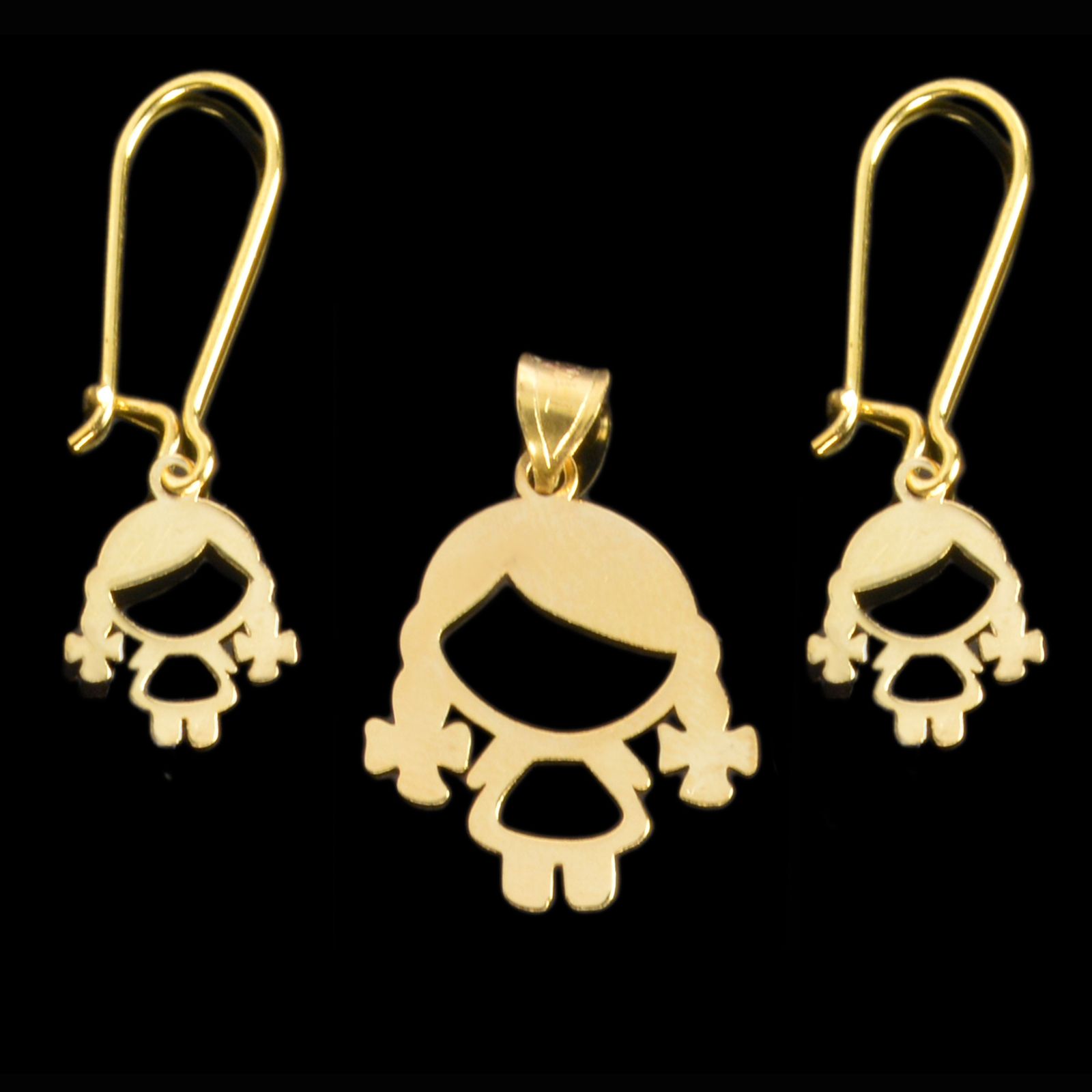  نیم ست طلا 18 عیار دخترانه کد 67113  -  - 2