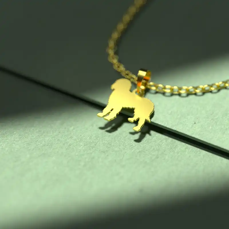 گردنبند طلا 18 عیار زنانه مدوپد مدل سگ کد J3-1-1200