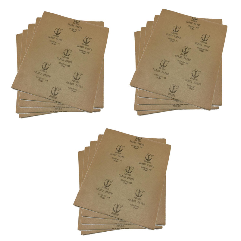 ورق سنباده انکور مدل P80 11/2 مجموعه 15 عددی