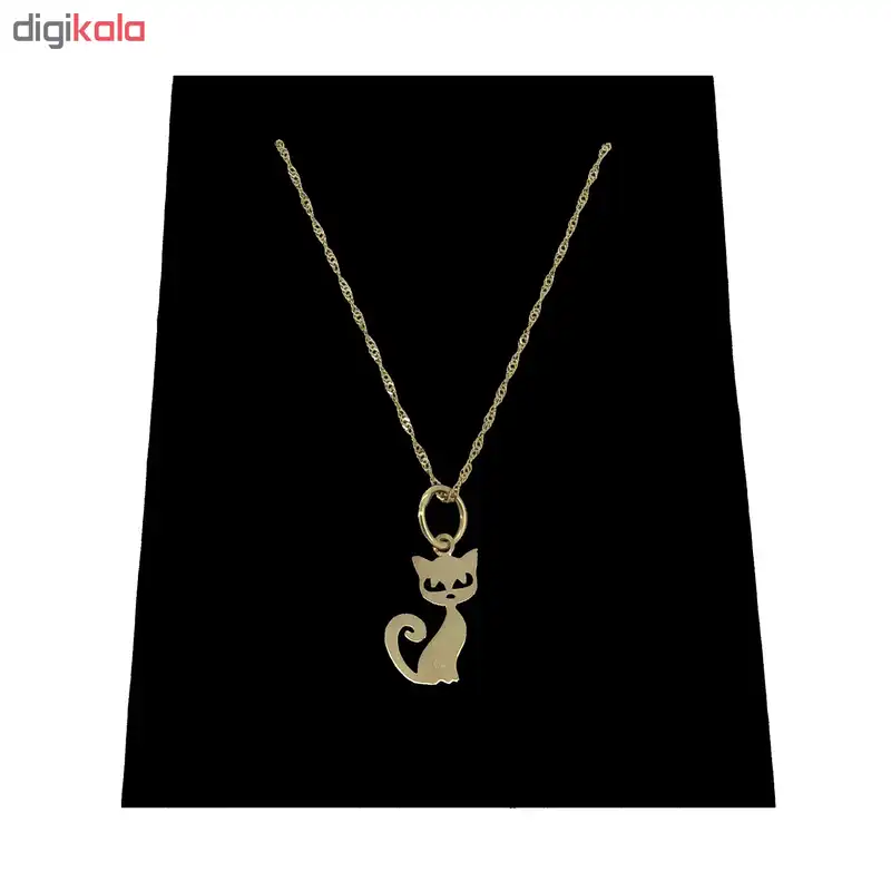 گردنبند طلا 18 عیار طرح گربه مدل G132