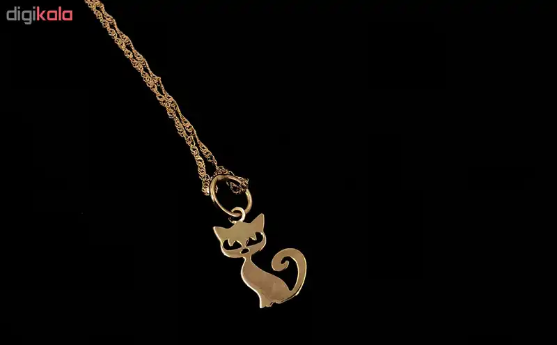 گردنبند طلا 18 عیار طرح گربه مدل G132