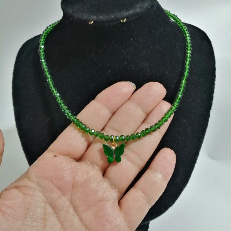 گردنبند زنانه مدل کریستال رنگی گردنبند زنانه مدل کریستال رنگی