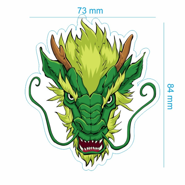 برچسب بدنه خودرو طرح اژدهای چینی کد 157