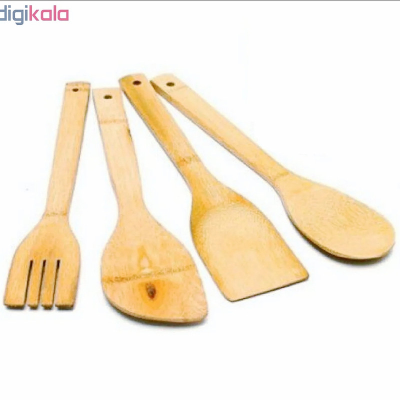 سرویس کفگیر و ملاقه 4 پارچه چوبی مدل سرآشپز