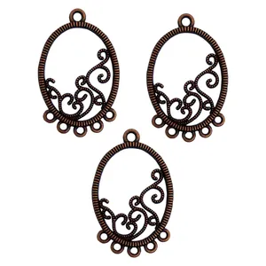 آویز گردنبند مدل بیضی کد Fr300 بسته 3 عددی