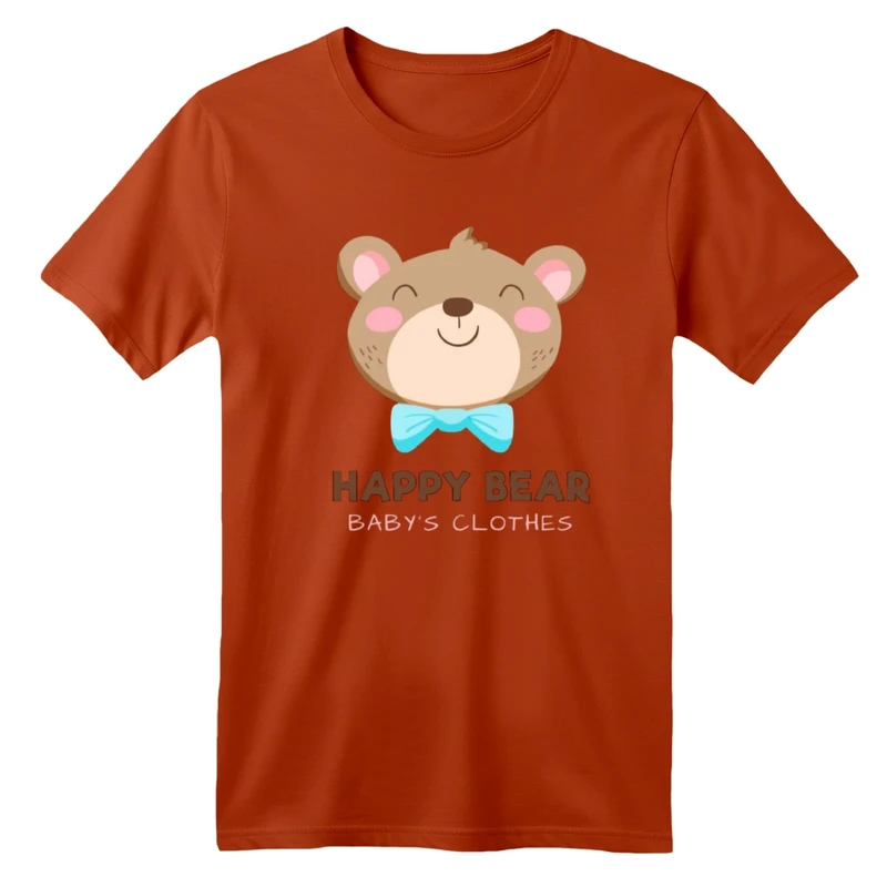 تی شرت آستین کوتاه بچگانه مدل خرس خوشحال