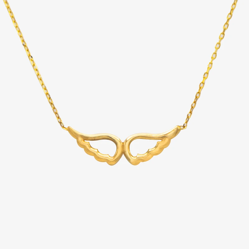 گردنبند طلا 18 عیار زنانه با زنجیر حلقه‌ای (فلامینگو) گالری طلای ده مدل بال فرشته