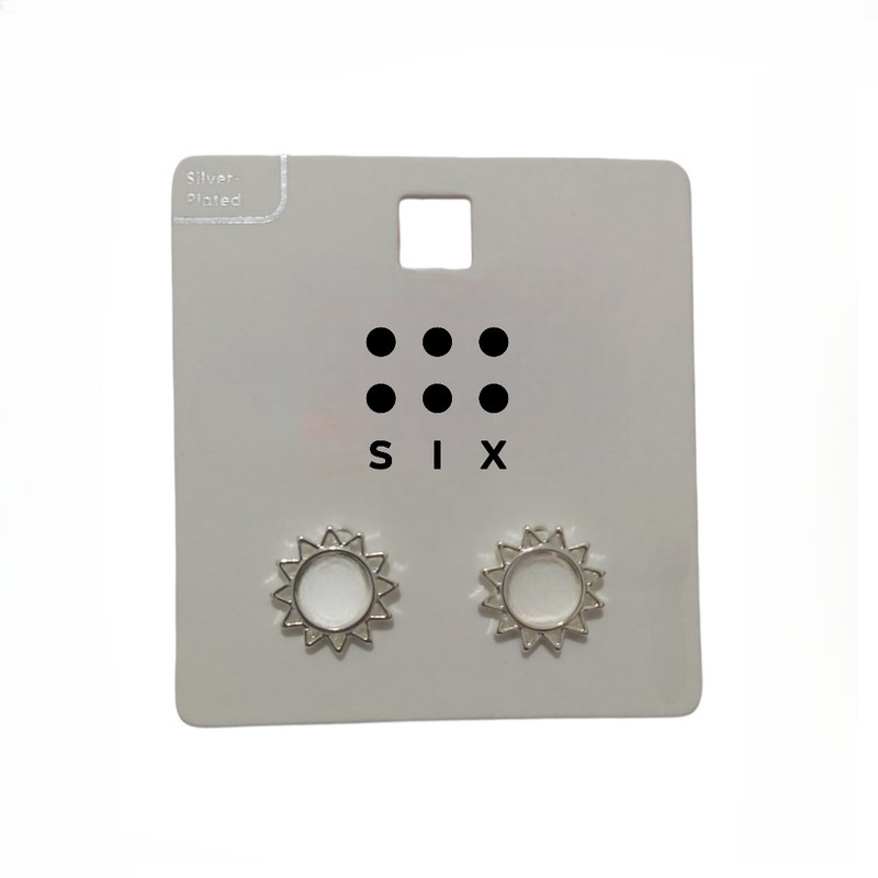 گوشواره زنانه سیکس مدل خورشید plated E001 گوشواره زنانه سیکس مدل خورشید plated E001