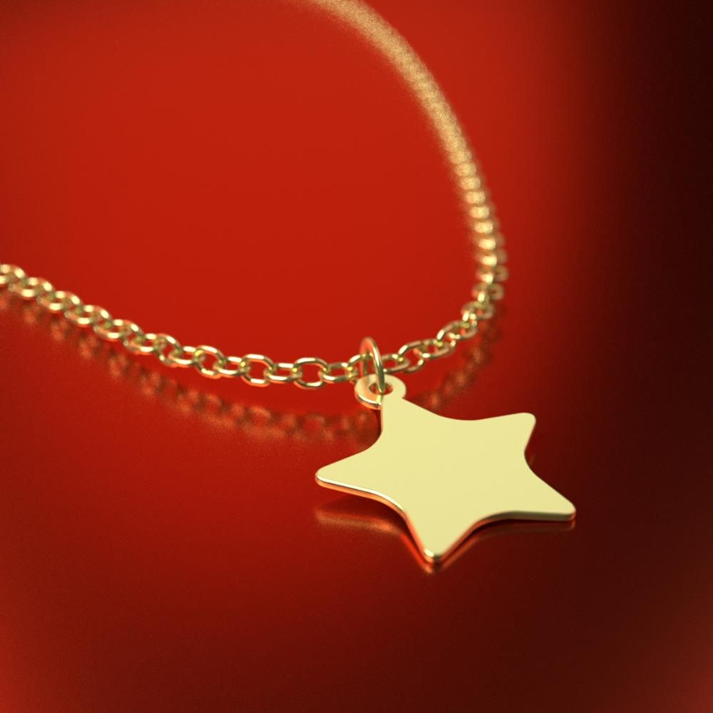 گردنبند طلا 18 عیار زنانه مدوپد مدل ستاره کد RNA15361 - - 5