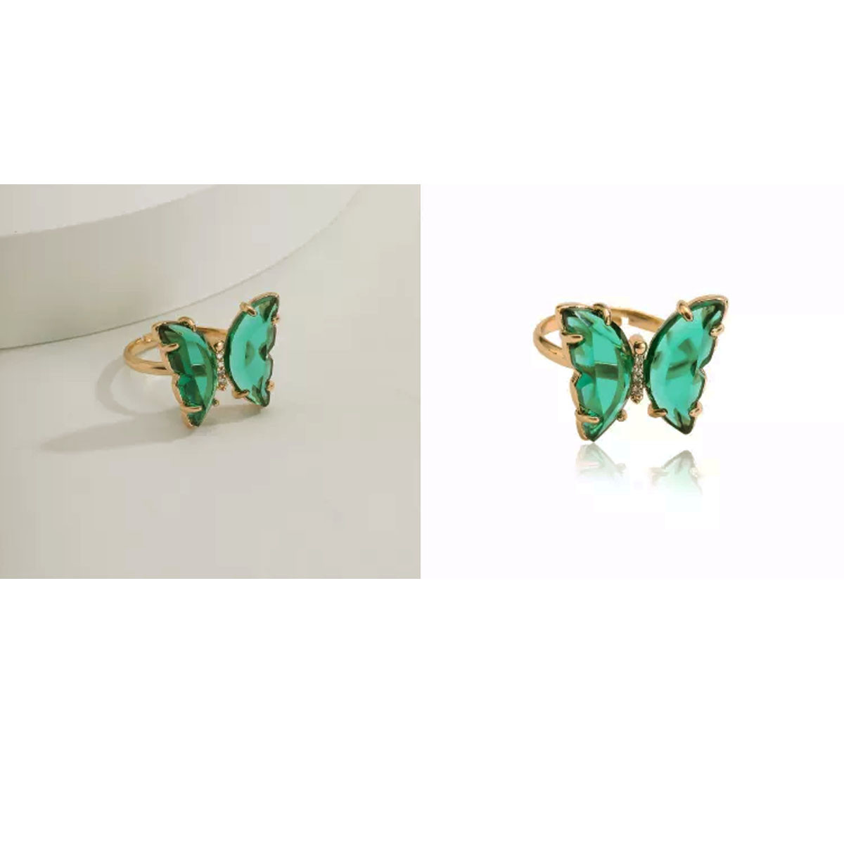 انگشتر زنانه پروانه عاشق مدل کریستالی کد 03 انگشتر زنانه پروانه عاشق مدل کریستالی کد 03