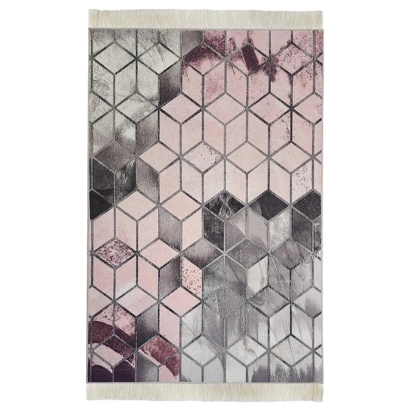 فرش پارچه‌ای دفه مدل فرشینه طرح مدرن کد 002