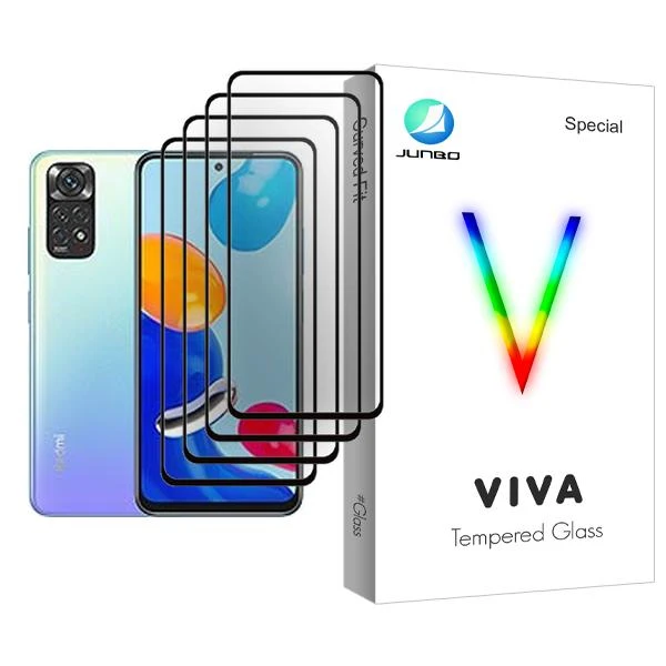 محافظ صفحه نمایش جانبو مدل Viva Glass MIX004 مناسب برای گوشی موبایل شیائومی Redmi Note 11 بسته چهار عددی