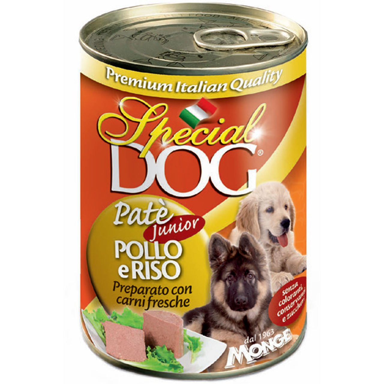 کنسرو سگ اسپشیال داگ مدل Pate Junior Chicken & Rice-01069 با طعم مرغ و برنج وزن 400 گرم
