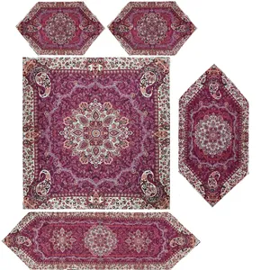 ست پنج تکه رومیزی ترمه مدل اطلس کد At03