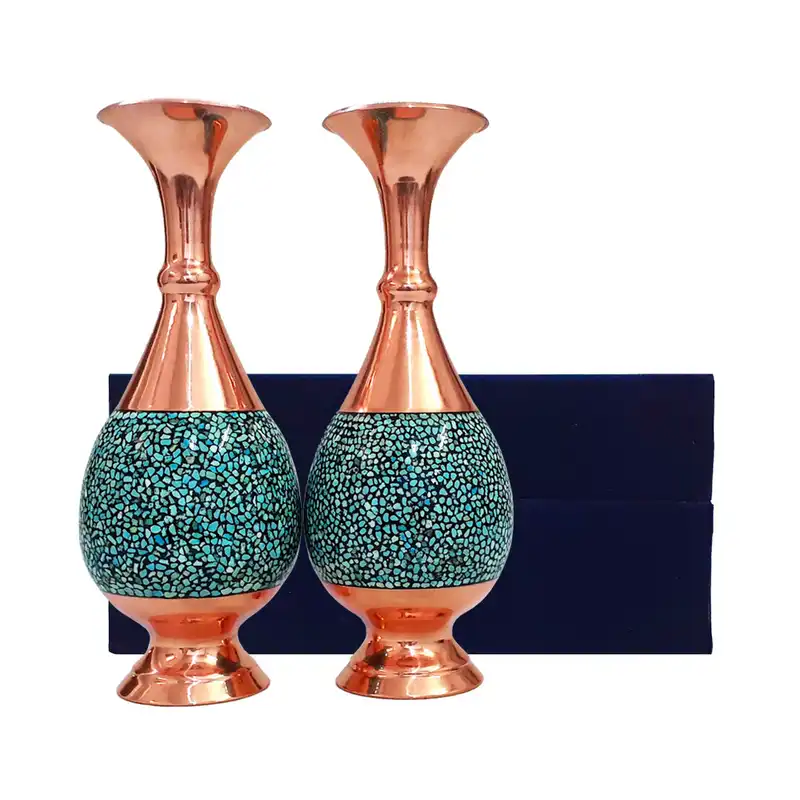 گلدان فیروزه کوبی کد 25-2 بسته 2 عددی