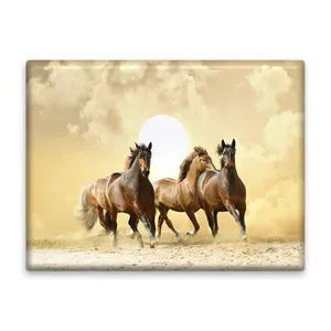 کاشی اطلس آبی طرح اسب و غروب آفتاب  مدل T5836