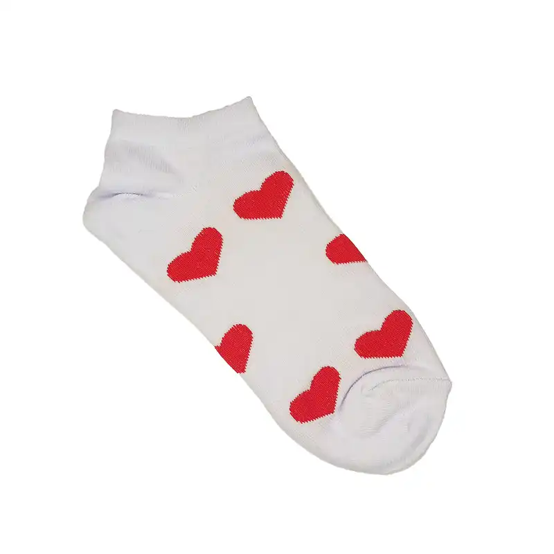 جوراب ساق کوتاه زنانه مدل تا به تا قلبی