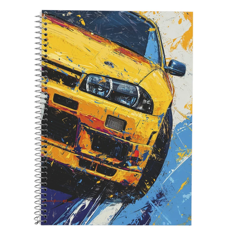 دفتر زبان 50 برگ مدوپد مدل سه خط طرح need for speed کد DF13655