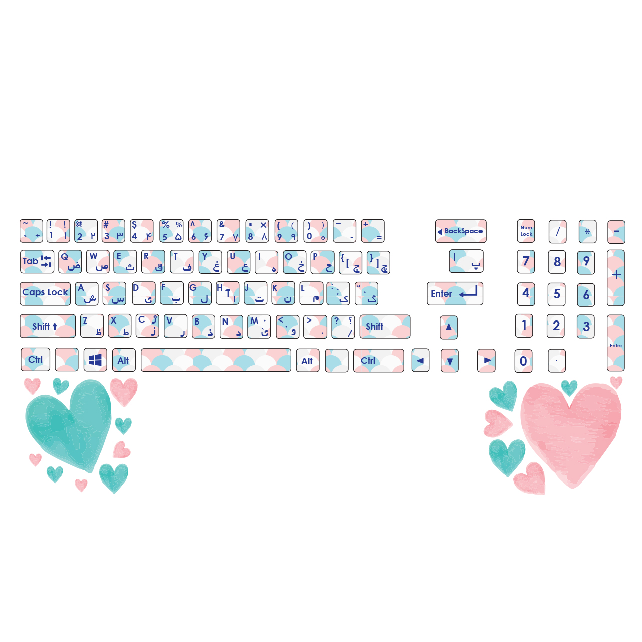 استیکر کیبورد صالسو آرت طرح keyboard m59 hk