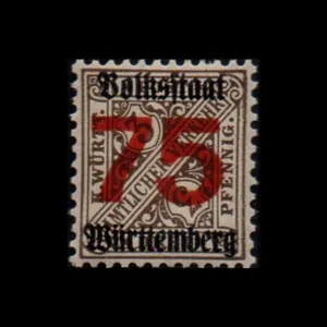تمبر یادگاری طرح کشور وویتنبرگ مدل 75 فینینگ 1919 میلادی