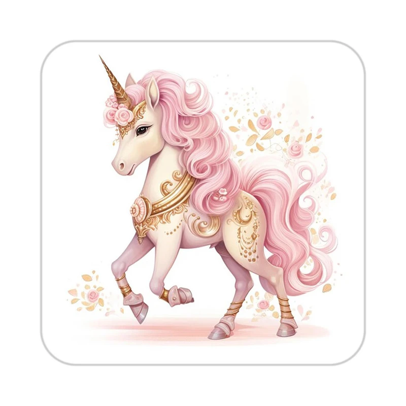 زیر لیوانی کاکتی طرح اسب تک شاخ و یونیکورن مدل mp32167