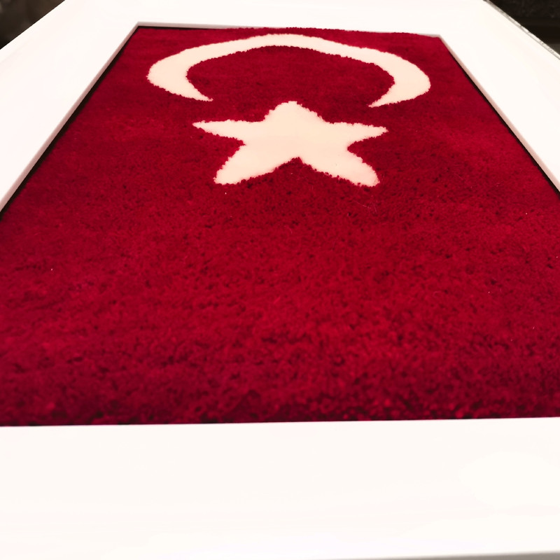 تابلو فرش دستباف مدل پرچم ترکیه