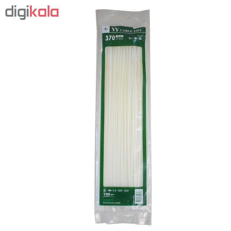 بست کمربندی 37 سانتی متری یانیو مدل TSL-376-I بسته 100 عددی بست کمربندی 37 سانتی متری یانیو مدل TSL-376-I بسته 100 عددی