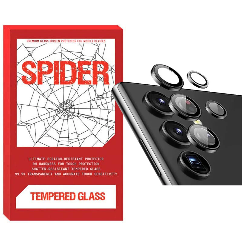 محافظ لنز دوربین اسپایدر مدل رینگی مناسب برای گوشی موبایل سامسونگ Galaxy S23 Ultra