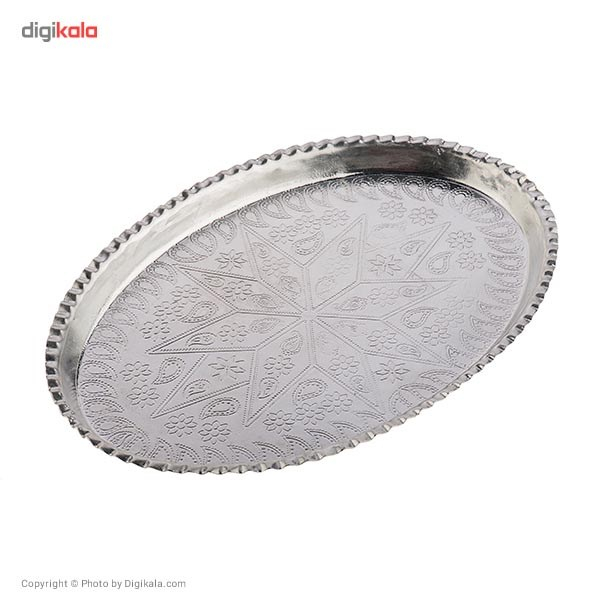 سینی مسی زنجان مدل بیضی سایز 18 × 27 سانتی متر