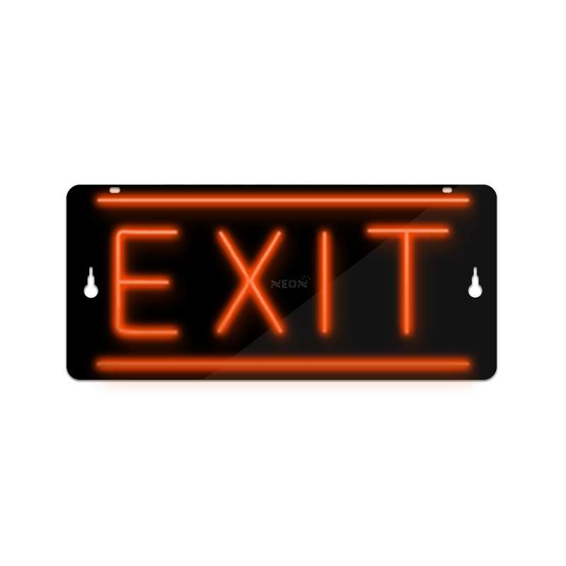 چراغ دیواری نئون دیزاین طرح Exit-BL_ORG
