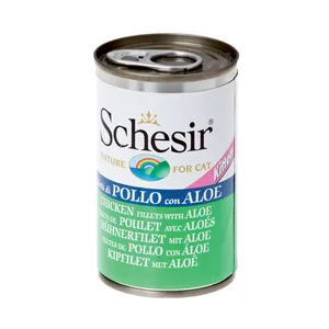 کنسرو غذای گربه شسیر مدل Kitten Chicken Fillets With Aloe-73116 با طعم فیله مرغ و آلوورا وزن 140 گرم