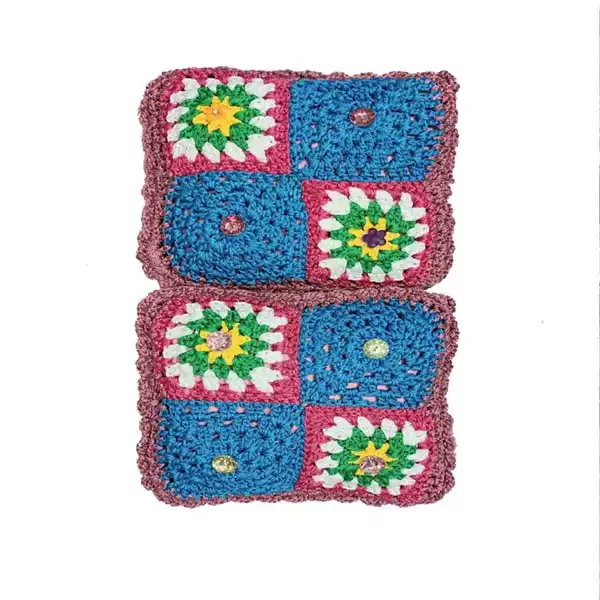 کوسن بافتنی مدل موتیف بسته 2 عددی