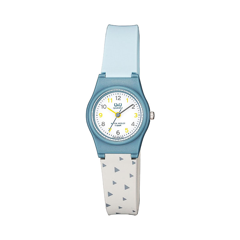 ساعت مچی عقربه ای بچگانه کیو اند کیو مدلvp47j035y به همراه دستمال مخصوص برند کلین واچ ساعت مچی عقربه ای بچگانه کیو اند کیو مدلvp47j035y به همراه دستمال مخصوص برند کلین واچ