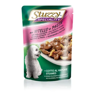 پوچ سگ استوزی مدل Pouch Veal & Pasta-57413 با طعم گوساله و پاستا وزن 100 گرم
