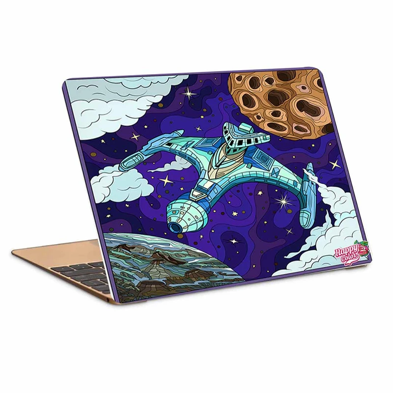 استیکر لپ تاپ طرح space ship کد P-66 مناسب برای لپ تاپ 15.6 اینچ
