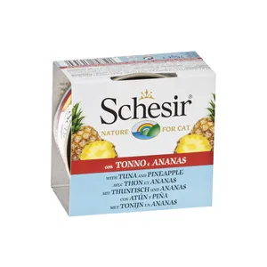 کنسرو غذای گربه شسیر مدل Tuna With Pineapple-13530 با طعم ماهی تن و آناناس وزن 75 گرم