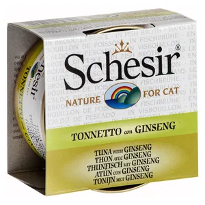 کنسرو غذای گربه شسیر مدل Tuna With Ginseng-15312 با طعم ماهی تن و جینسینگ وزن 70 گرم