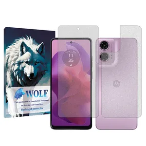 Wolf matte Screen Protector Suitable for Motorola Moto G24 Mobile Phone with Back Protector