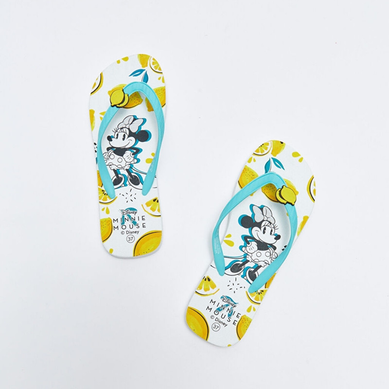 دمپایی لاانگشتی زنانه ال سی وایکیکی مدل میکی و مینی استپ دار