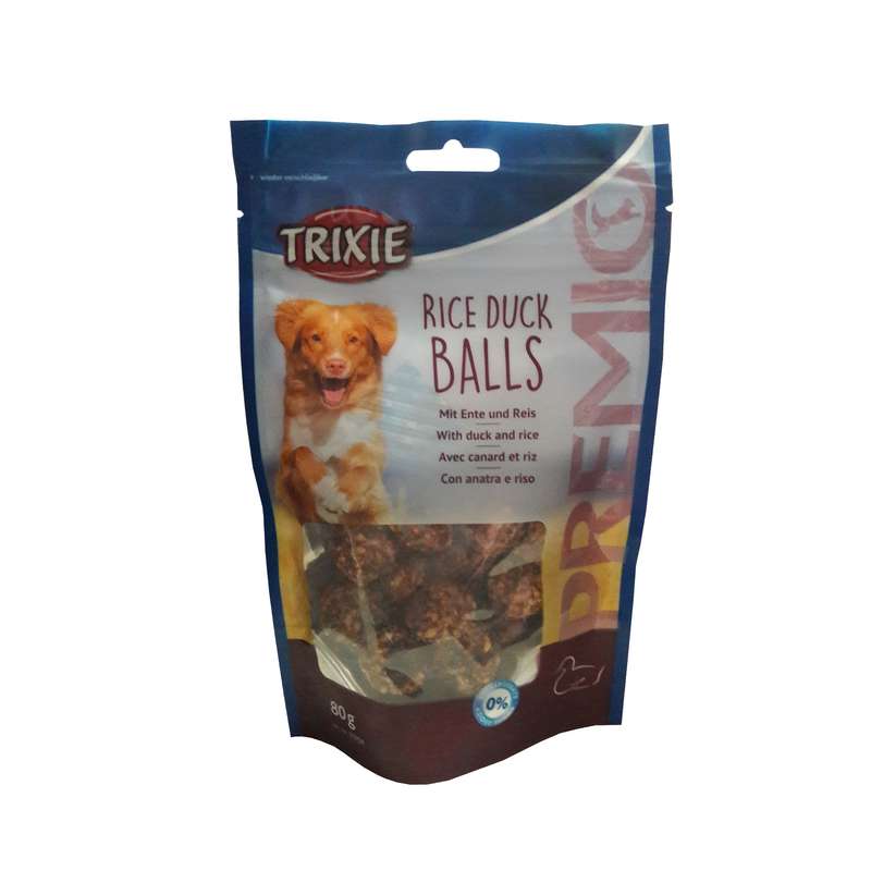 تشویقی سگ تریکسی مدل RICE DUCK BALLS وزن 80 گرم 