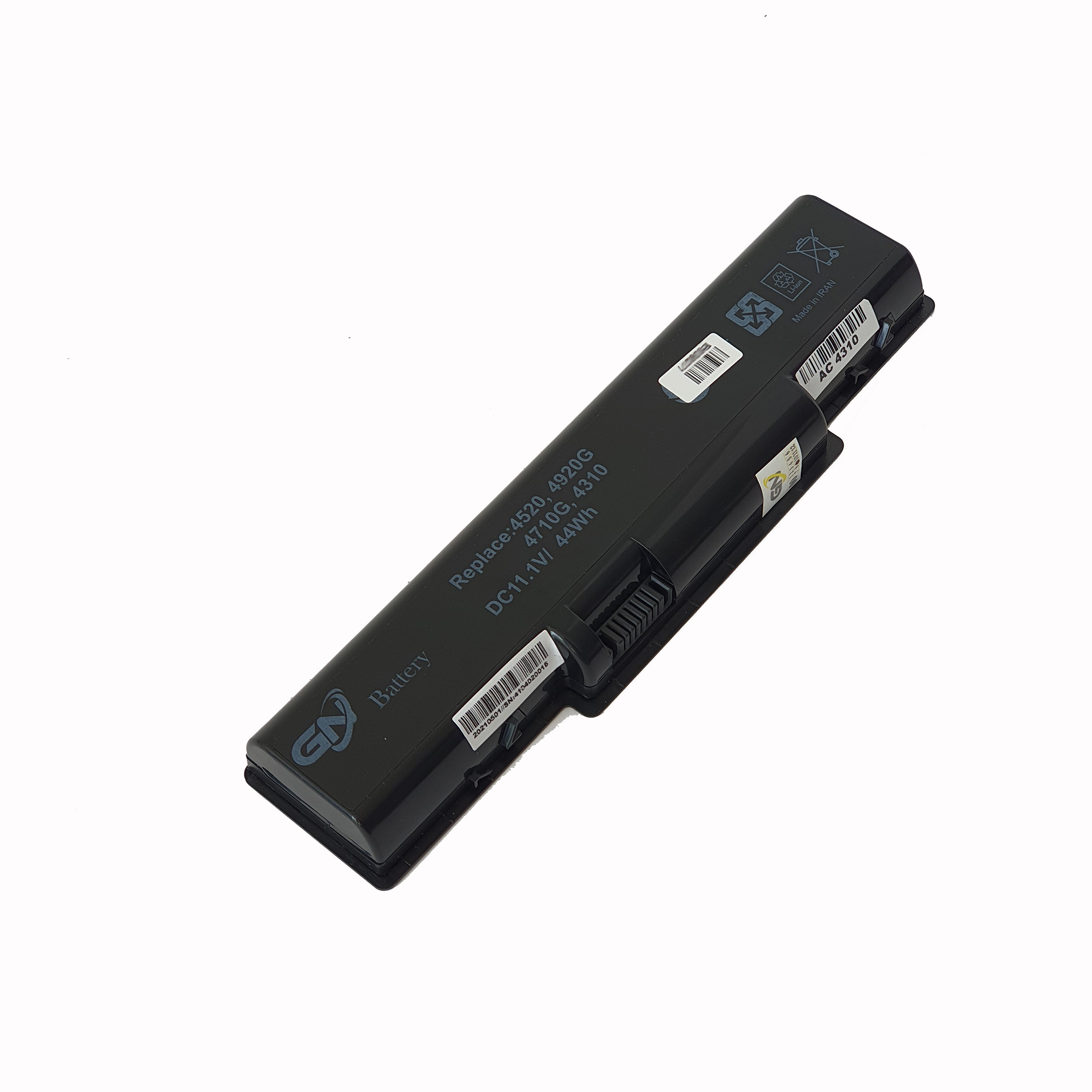 باتری لپ تاپ 6 سلولی گلدن نوت بوک جی ان مدل 4310 مناسب برای لپ تاپ ایسر Aspire 2930/4310/4315/4520/4530/4710/4720/4730/4920/4935/5332/5516/5535/5536/5738