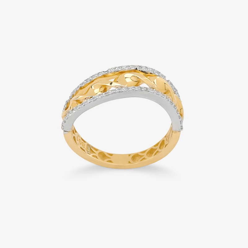 انگشتر طلا 18 عیار زنانه گلدم مدل R352001 