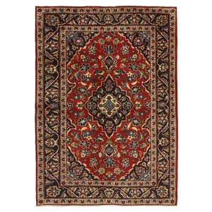 فرش دستبافت یک و نیم متری مدل کاشان کد 503479C