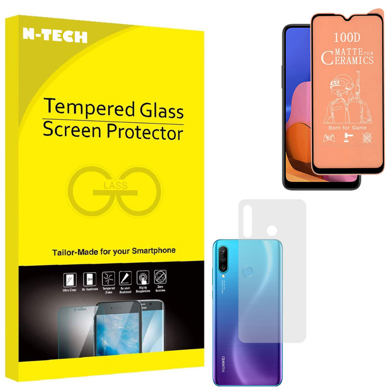  محافظ صفحه نمایش سرامیکی مات انتک مدل CRBKM-01 مناسب برای گوشی موبایل هوآوی P30 Lite به همراه محافظ پشت گوشی 