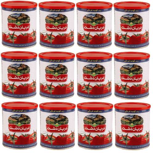 رب گوجه فرنگی دریان دشت - 800 گرم بسته 12 عددی