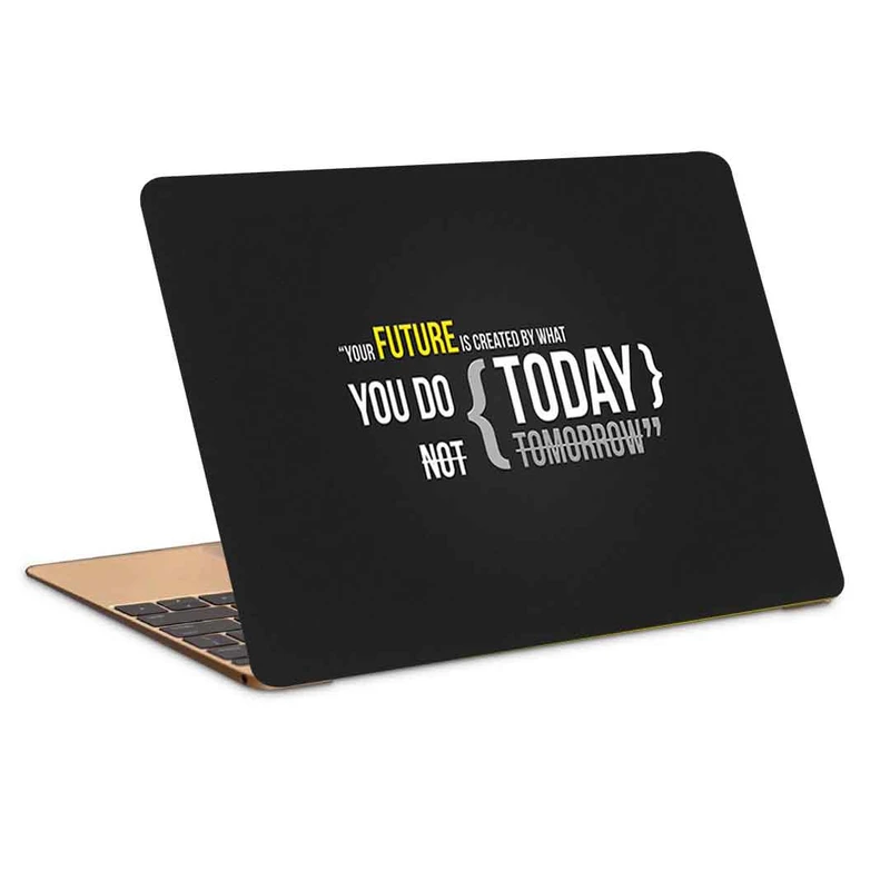 استیکر لپ تاپ طرح your future is created by your selfکد c-1051مناسب برای لپ تاپ 15.6 اینچ