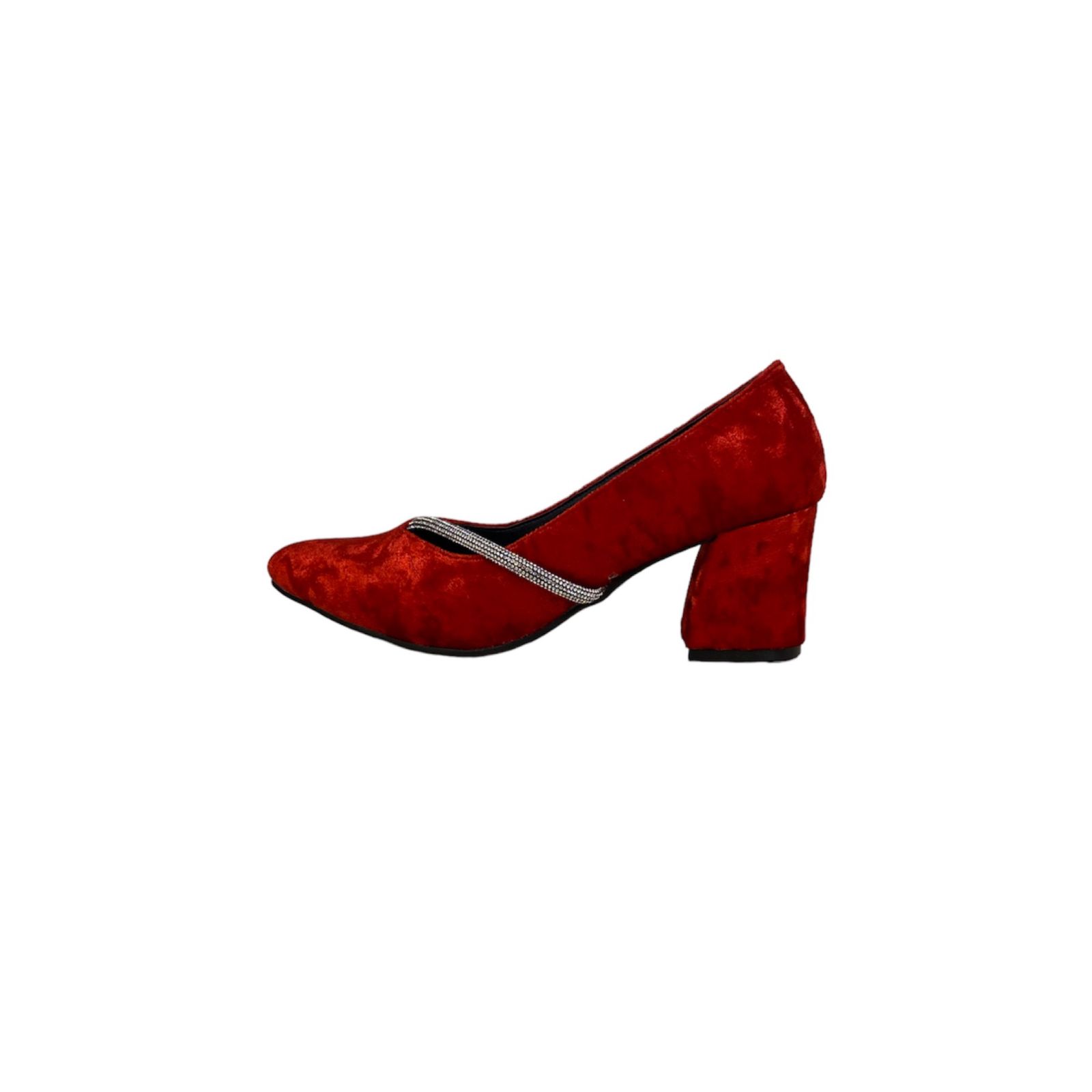 کفش زنانه مدل زیبا مخملی رنگ قرمز -  - 1