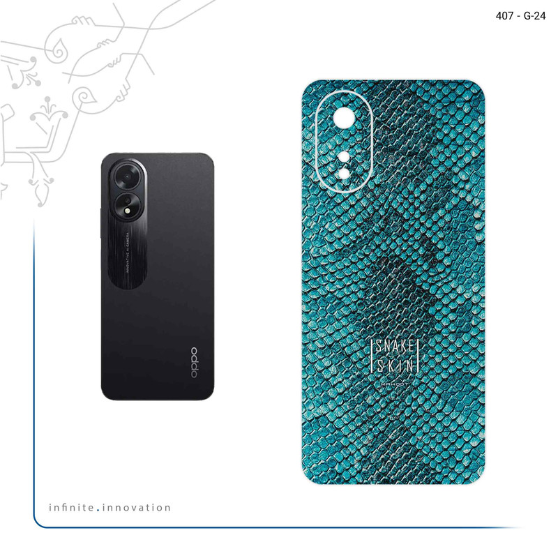 برچسب پوششی ماهوت مدل Blue Snake Skin مناسب برای گوشی موبایل اپو A38